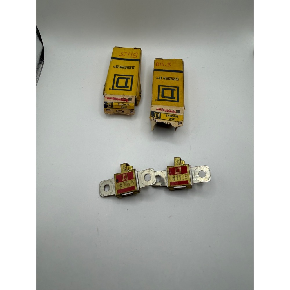 Lot of 2 Square D B11.5 Thermal Unit Overload Heater Elements Vintage New Box